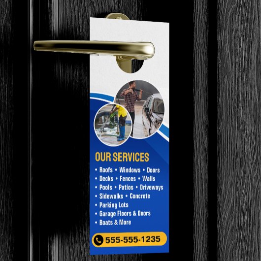 Professionele Druk Wassen & Power Cleaning Deurhanger