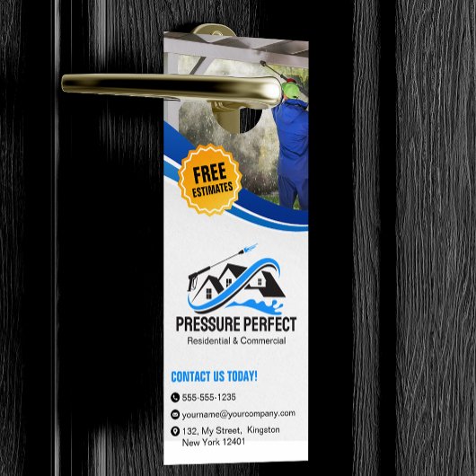 Professionele Druk Wassen & Power Cleaning Deurhanger