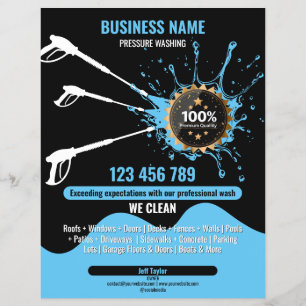 Professionele Druk Wassen Schoonmaak Dak Goot Flyer