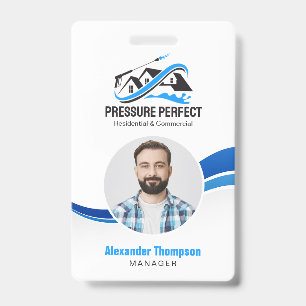 Professionele drukreiniging en reiniging met hoge badge