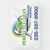 Professionele drukreinigingsdienst spandoek (Verticaal)
