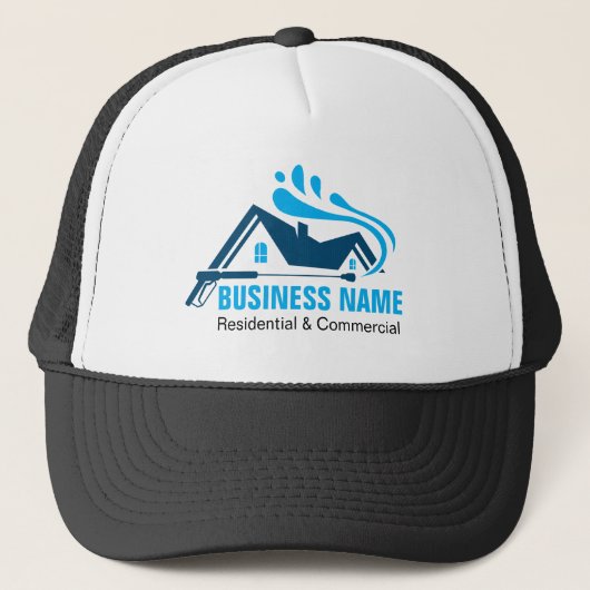 Professionele drukwas- en reinigingsservice trucker pet (Voorkant)