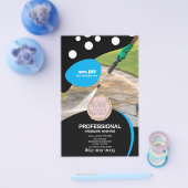 Professionele Drukwas Minimalistisch Logo Flyer (Enkel)