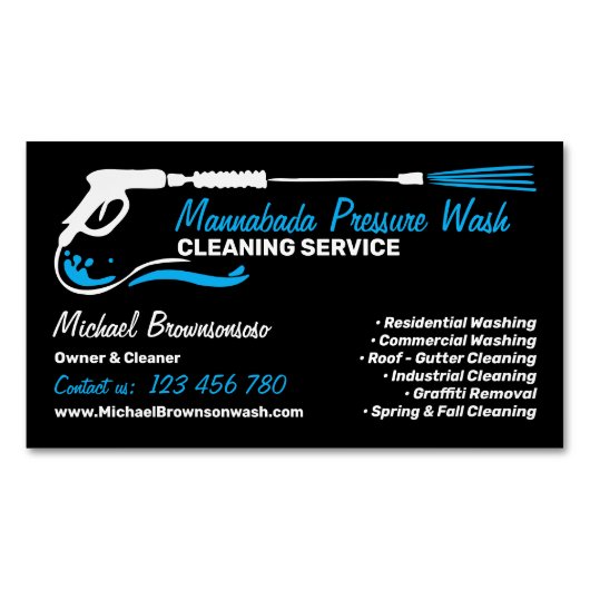 Professionele drukwasmachine magnetisch visitekaartje (Voorkant)