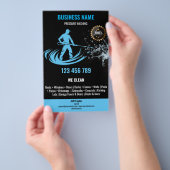 Professionele drukwasmachine reiniging huis flyer (Hand)