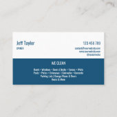 Professionele drukwasmachine visitekaartje (Achterkant)