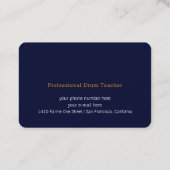Professionele drumleraar | Cool Drummer Visitekaartje (Achterkant)