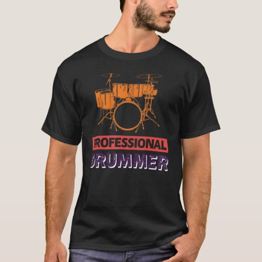 Professionele drummer t-shirt (Voorkant)