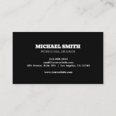 professionele drummer visitekaartje (Achterkant)