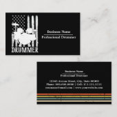Professionele Drums Drummer Amerikaanse vlag Visitekaartje (Voorkant / Achterkant)