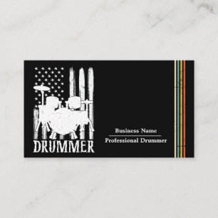 Professionele Drums Drummer Amerikaanse vlag Visitekaartje