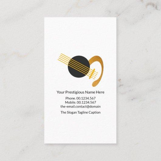 Professionele Dual Color Tone-assistent-muzikant Visitekaartje (Achterkant)