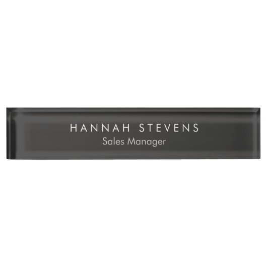 Professionele Duidelijke Eenvoudige Moderne Minima Naambordje (Voorkant)
