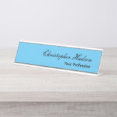 Professionele Duidelijke Moderne Minimalistische H Bureau Naambordje (Voorkant)