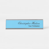 Professionele Duidelijke Moderne Minimalistische H Bureau Naambordje (Voorkant)