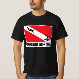 Professionele duiker zwart t-shirt