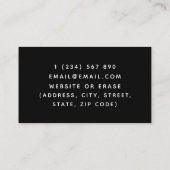 Professionele duiklessen zwart-wit visitekaartje (Achterkant)