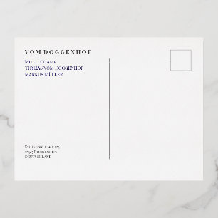 Professionele Duitse Dog Kennel Folie Feestdagen Briefkaart