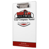 Professionele Dump Truck Hauling Company Klembord (Links)