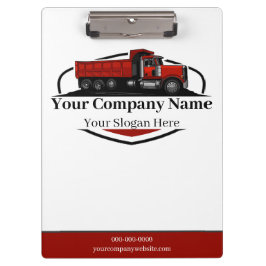 Professionele Dump Truck Hauling Company Klembord