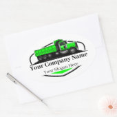 Professionele Dump Truck Hauling Company Ovale Sticker (Envelop)