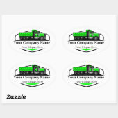 Professionele Dump Truck Hauling Company Ovale Sticker (Vel)
