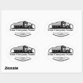 Professionele Dump Truck Hauling Company Ovale Sticker (Vel)