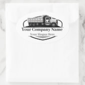 Professionele Dump Truck Hauling Company Ovale Sticker (Tas)