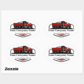 Professionele Dump Truck Hauling Company Ovale Sticker (Vel)