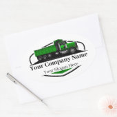Professionele Dump Truck Hauling Company Ovale Sticker (Envelop)