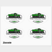 Professionele Dump Truck Hauling Company Ovale Sticker (Vel)