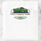 Professionele Dump Truck Hauling Company Ovale Sticker (Tas)