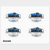 Professionele Dump Truck Hauling Company Ovale Sticker (Vel)