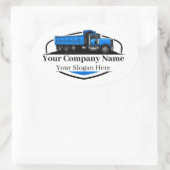 Professionele Dump Truck Hauling Company Ovale Sticker (Tas)