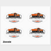 Professionele Dump Truck Hauling Company Ovale Sticker (Vel)