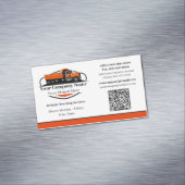Professionele Dump Truck Hauling Company QR-code Magnetisch Visitekaartje (Voorbeeld)