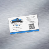 Professionele Dump Truck Hauling Company QR-code Magnetisch Visitekaartje (Voorbeeld)