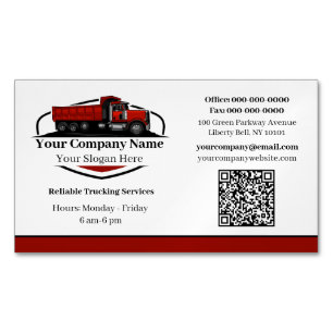 Professionele Dump Truck Hauling Company QR-code Magnetisch Visitekaartje