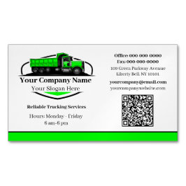 Professionele Dump Truck Hauling Company QR-code Magnetisch Visitekaartje