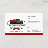 Professionele Dump Truck Hauling Company QR-code Visitekaartje (Voorkant)