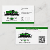 Professionele Dump Truck Hauling Company QR-code Visitekaartje (Voorkant / Achterkant)