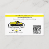Professionele Dump Truck Hauling Company QR-code Visitekaartje (Achterkant)