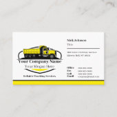 Professionele Dump Truck Hauling Company QR-code Visitekaartje (Voorkant)