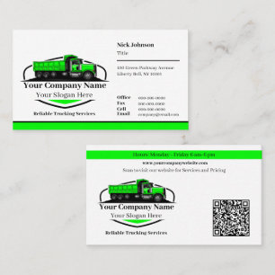 Professionele Dump Truck Hauling Company QR-code Visitekaartje