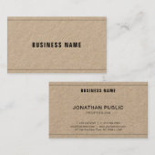Professionele Echte Kraft-Document Bedrijf Sjabloo Visitekaartje (Voorkant / Achterkant)