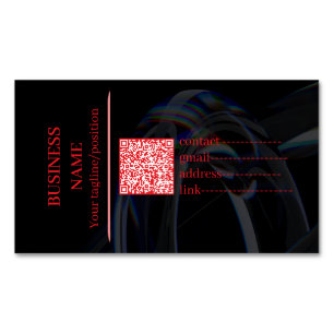 Professionele 'Edgy Tech' merk magnet met QR-code Magnetisch Visitekaartje