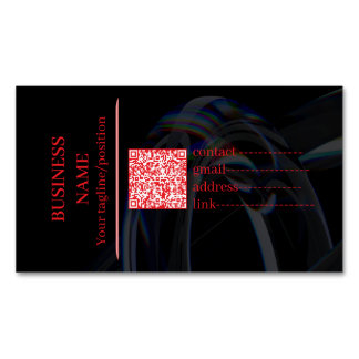 Professionele 'Edgy Tech' merk magnet met QR-code Magnetisch Visitekaartje