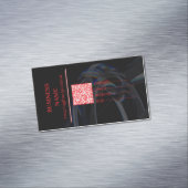 Professionele 'Edgy Tech' merk magnet met QR-code Magnetisch Visitekaartje (Voorbeeld)