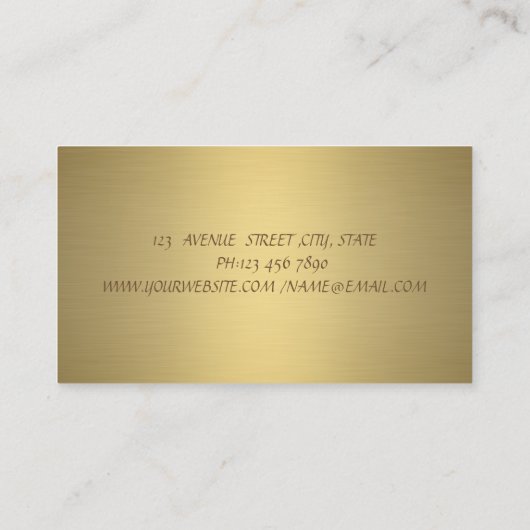 Professionele Eenvoudige Blauwe Lotus Gold Visitekaartje (Achterkant)