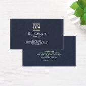 Professionele Eenvoudige Blauwe Monogram CEO Opric Visitekaartje (Bureau)